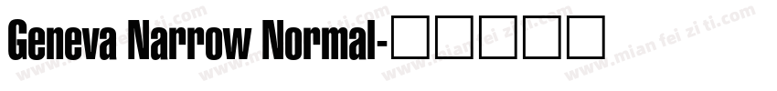 Geneva Narrow Normal字体转换